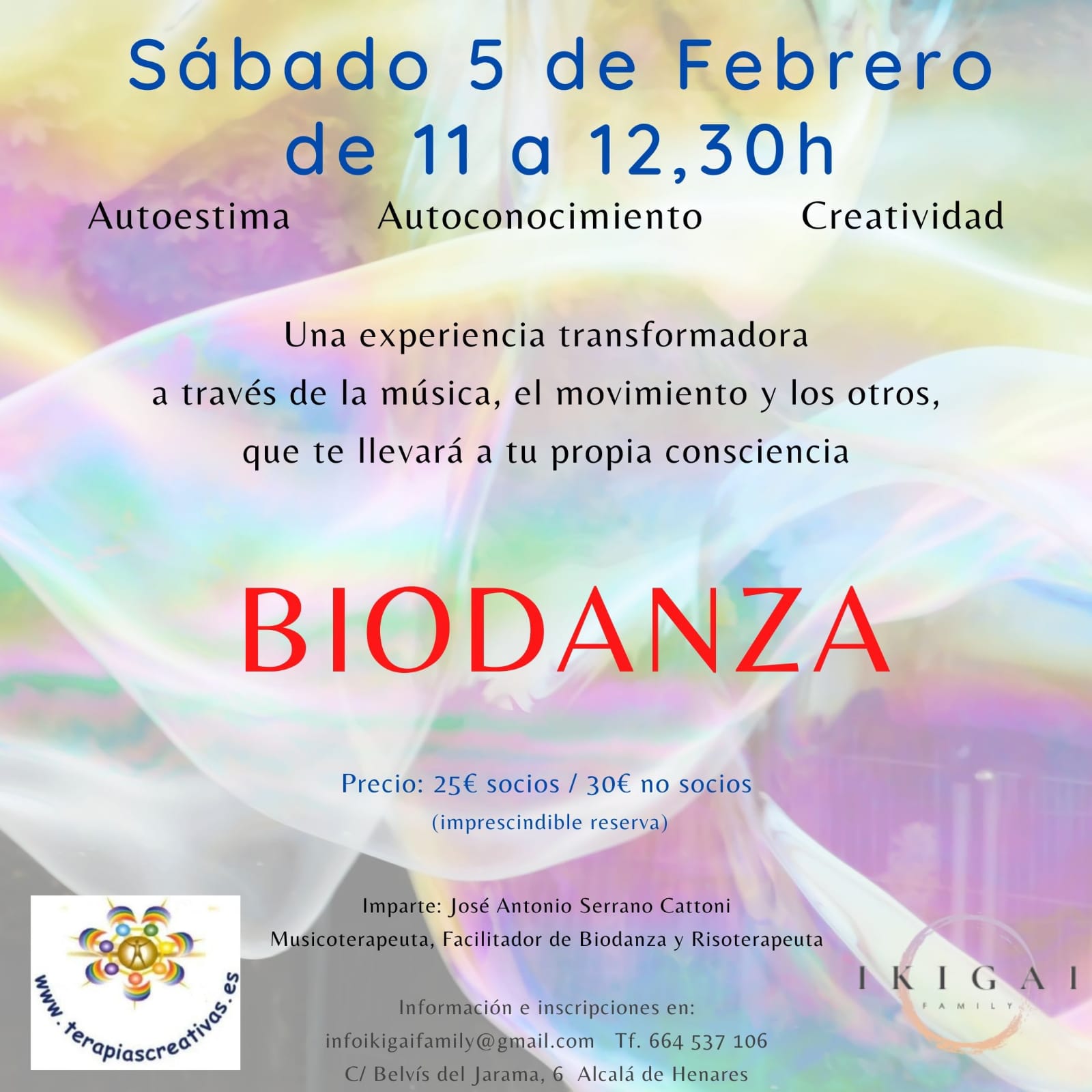 BioDanza en Ikigai Family Alcalá de Henares Sábado 05 Febrero 2022